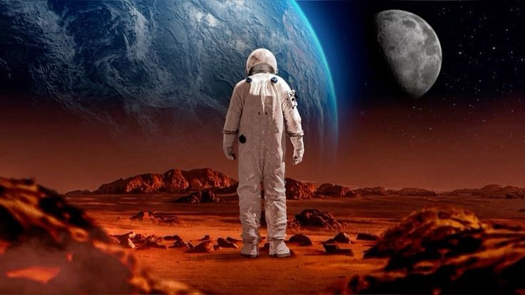 a man on Mars